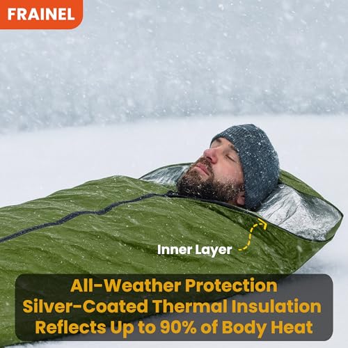 Emergency Sleeping Bag Bivy Sack. Reflective Thermal Shelter. - Image 5