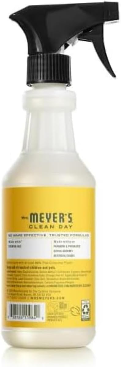 Mrs. MEYER'S Clean Day Dandelion Scent Variety Pack, Liquid Hand Soap 12.5 OZ, Liquid Dish Soap 16 OZ, Multi-Surface Cleaner 16 OZ, Room Freshener 8 OZ, 1 CT
