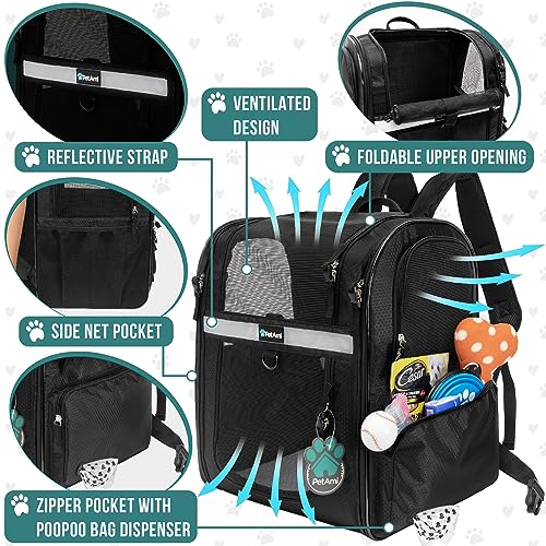 PetAmi Dog Backpack Carrier for Cats, 4-Way Entry Ventilated - Image 4