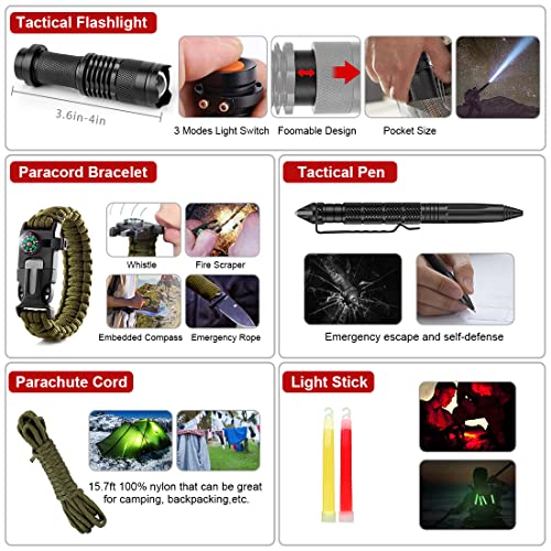 Survival Kit, 251 Pcs Survival Gear Emergency Supplies First Aid - Image 7