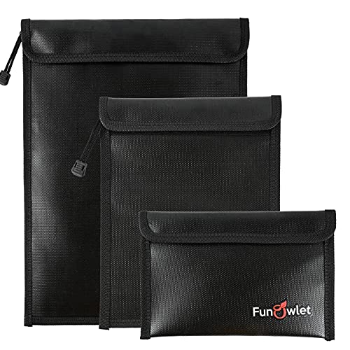Fireproof Waterproof Money Document Bag, 3Pack Safe Pouch - Image 2