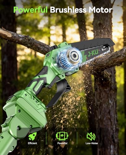 J-KU Pole Saw for Tree Trimming, 2-in-1 Mini Chainsaw - Image 5