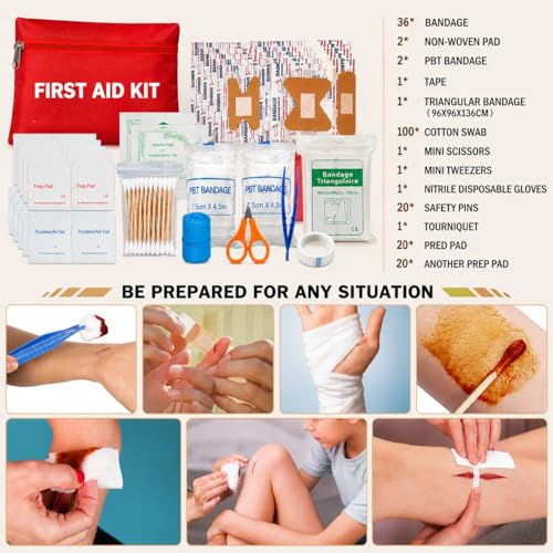 Survival Kit, 294 Pcs Survival Gear Emergency Supplies First Aid - Image 8