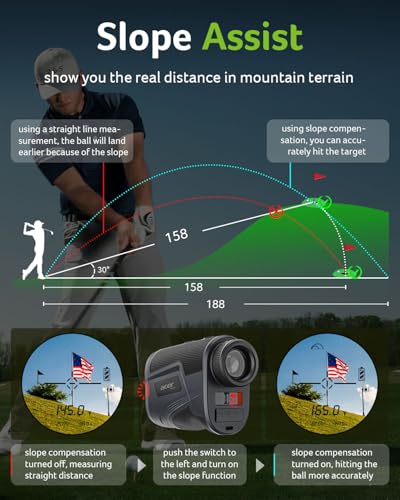 Acer Gadget Golf Rangefinder with Slope On/Off, 800/1200Yards - Image 6