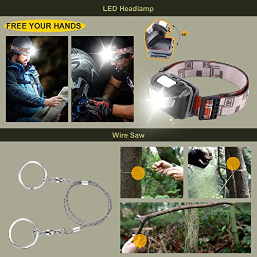 XUANLAN Emergency Survival Kit, Outdoor Survival Gear Tool - Image 4