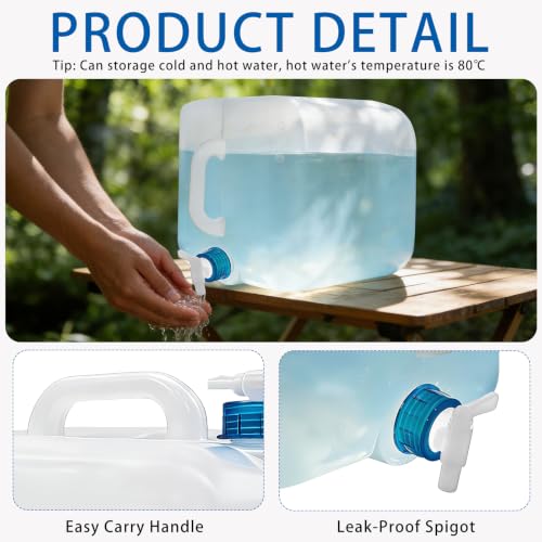 2 Pack 5.3 Gallon Collapsible Container with Spigot - Image 4
