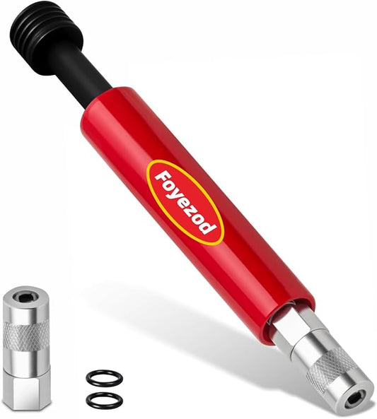 Grease Fitting Cleaning Tool, Grease Zerk Cleaner for Trucks, Tractors, Heavy Equipment - Removes Old Dried Grease from Fittings, Pins, Shafts, Bushings (Red)