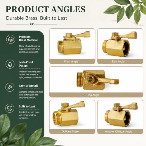 LIULO TOOL Brass Garden Hose Shut Off Valve, 2 Pack Heavy - Image 7