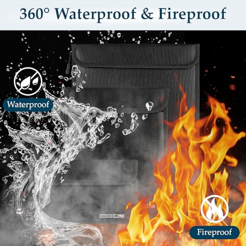 3 Pack Fireproof Waterproof Document Bag with Aluminum - Image 4