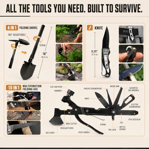 Survival Kit, 250Pcs Survival Gear First Aid Kit with Molle - Image 4