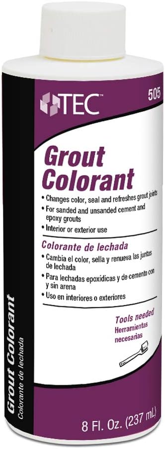 TEC Grout Colorant - Refresh and Seal or Change Grout Joint Color | A Faster and Easier Alternative to Regrouting Tile | 8 oz. Application Covers up to 350 sq. ft. - Jet Black