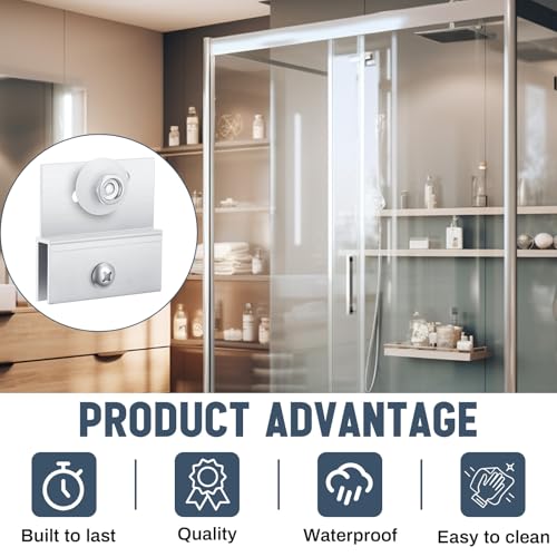 Yaocom 4 Pcs M 6054 Frameless Shower Door Rollers Top - Image 6
