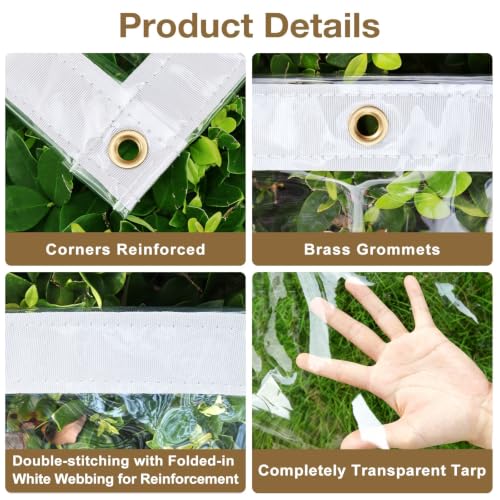 Clear Tarp 8x10ft Heavy Duty Waterproof Clear Tarp | Travel Essentials - Image 3