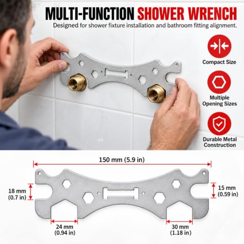 8 Pcs Sink Wrench Basin Wrench Set, Plumbing Tools with Bag, Red - Image 7