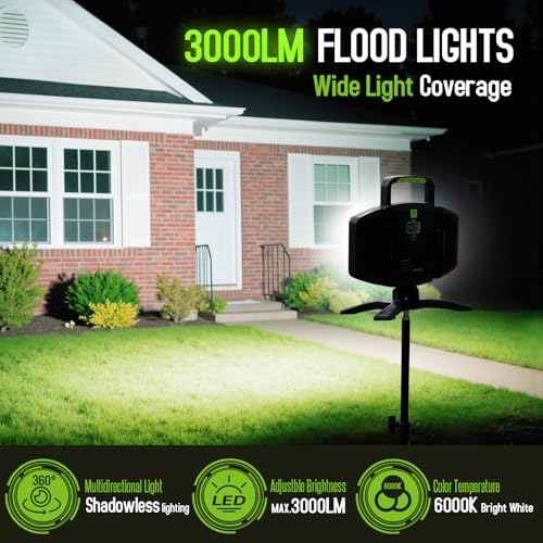30W Rechargeable LED Work Light, 3000LM Magnetic - Image 3