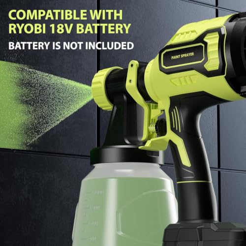 Paint Sprayer Compatible with Ryobi 18V Battery(Battery | Home Repair - Image 7