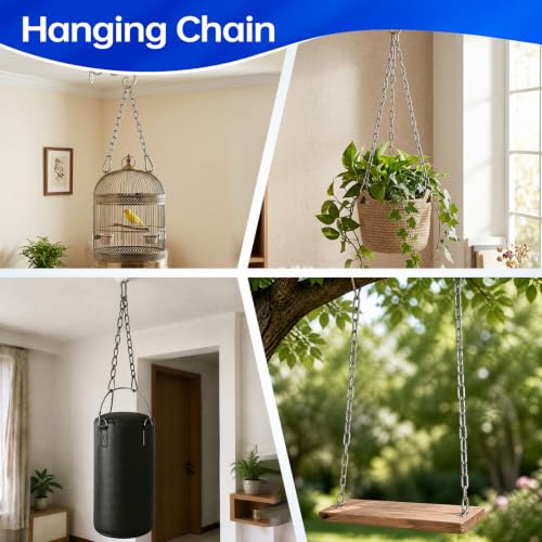 2 Pack Stainless Steel Gate Chain Lock, 5/32" x 28" Latch - Image 7
