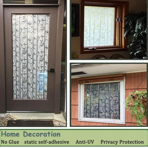 Finnez Bamboo Window Privacy Film, Frosted Glass Decorative - Image 4