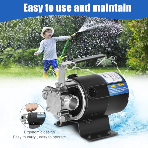 Water Pump 1/10 HP 330 GPH 115V Water Transfer Pump Black - Image 6