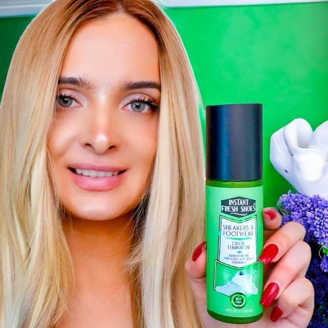 Shoe Deodorizer & Foot Odor Elimination Spray - Instant Shoe Smell Remover for Sneakers, Cleats, Boots, All Footwear, Gym Bags & Sports Equipment - Fresh Lavender Scent - 4 fl oz.