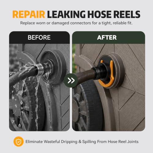 1 pcs Hose Reel Connector with Yellow Retainer Clip Part - Image 6