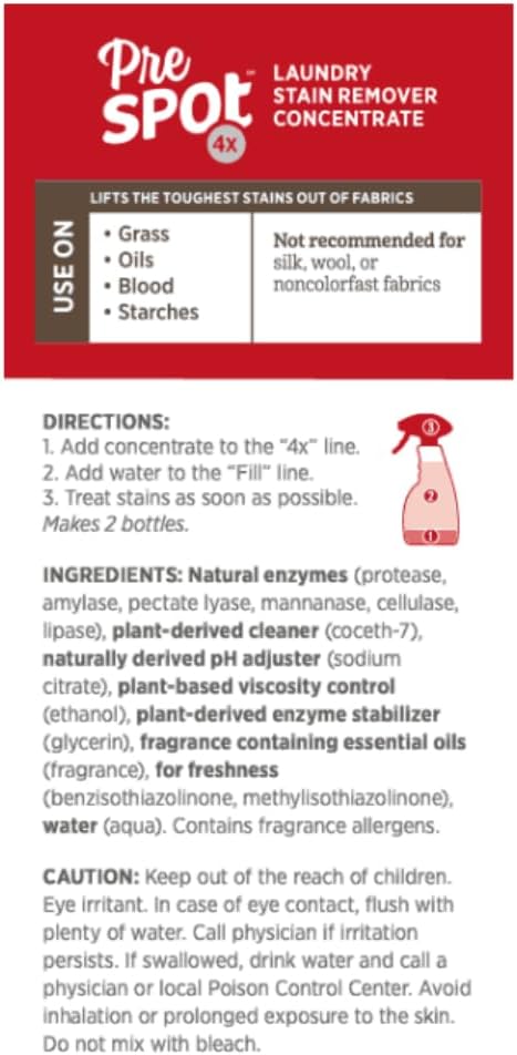 Melaleuca PreSpot 4x Concentrate Laundry Stain Remover – 8 fl. oz. | Natural Enzyme Formula for Tough Stains
