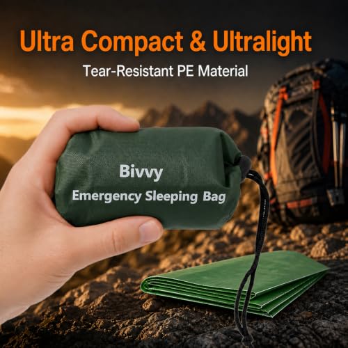 PE Emergency Sleeping Bag for Survival Portable Thermal Bivy Sack - Image 6