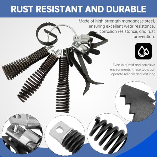 9Pcs Drain Auger Cutters, Drain Cleaner Attachments | Phone & Computer - Image 6