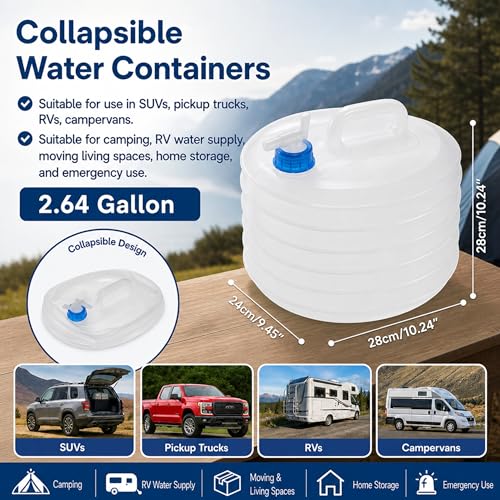 Collapsible Water Storage Bladder Tank Portable 2.64 gal - Image 3
