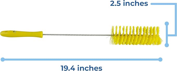Vikan 53706 Tube Brush,2.4",PP/PBT,Yellow