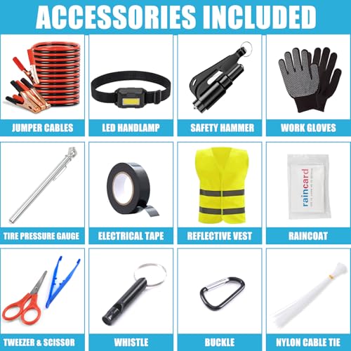 Car Roadside Emergency Kit, Car Safety Kit for Men | Travel Essentials - Image 3