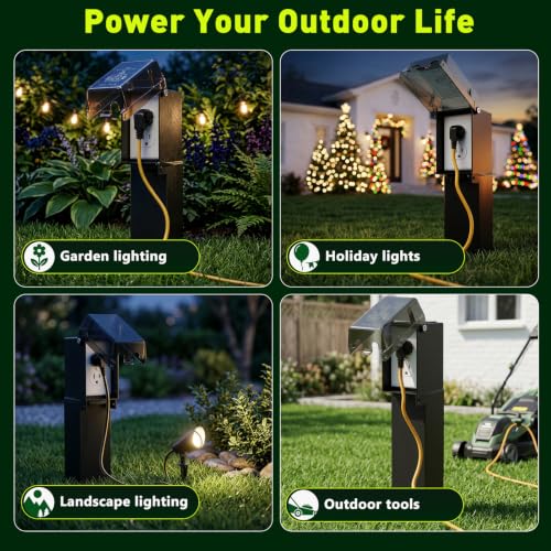 19.5" Low-Profile Garden Post Enclosure with Rain-Tight - Image 8