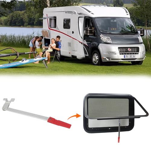 RV Emergency Window Latch Replacement, Aluminum Holder Red Handle - Image 7