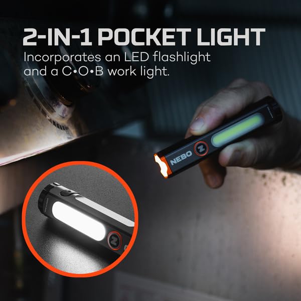 NEBO Mini Larry 500 Flashlight, 500 Lumen Rechargeable Pocket - Image 4
