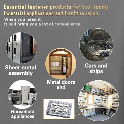 Pressure Rivet Nut Tool Kit, 430Pcs Aluminum Rivet Nut - Image 7