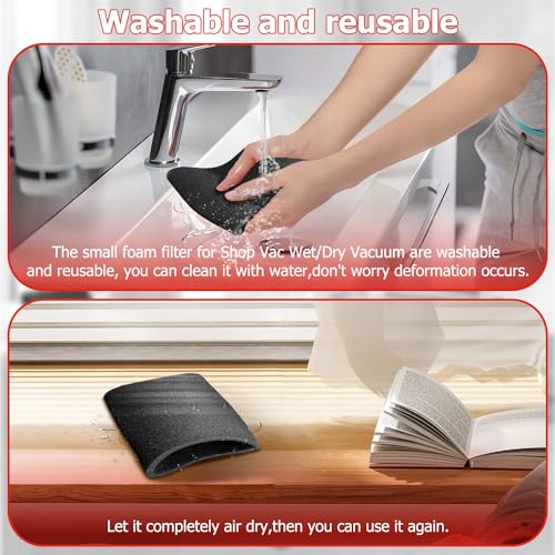 HASMX Small Foam Filter Sleeve Replacement for Shop Vac - Image 6