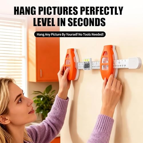 Level Ruler Picture Hanging Tool with 50 Nails – Straight - Image 4