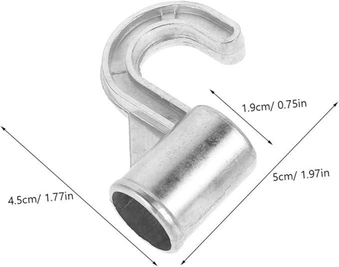 jojofuny 4 pcs Aluminum Alloy Closet Extender Hooks - 16mm Rod Hanger Accessories for Wardrobe, Multi-Functional Clothes Rack Mounts, Easy Tool-Free Installation, Space-Saving Storage for Home & Dorm