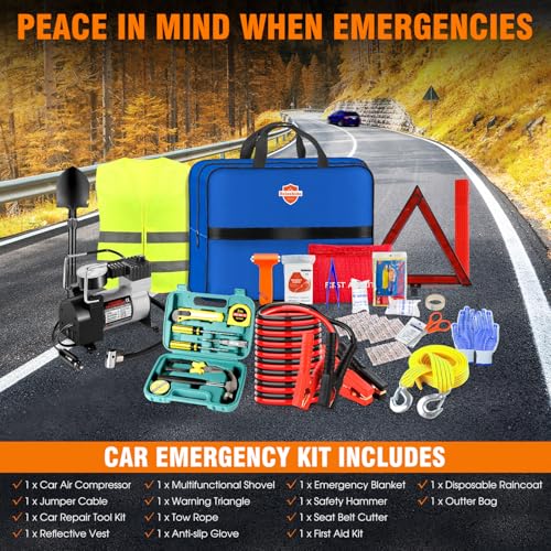 Emergency Car Kit,Roadside Emergency Tool Kit for Vehicle - Image 3