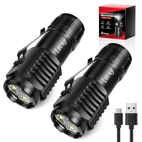 LETMY Rechargeable Mini Flashlights with Magnetic Base, 2 - Image 2