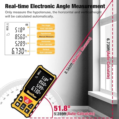 Laser Measurement Tool,DEGLASERS 328 Feet Laser Measure - Image 4