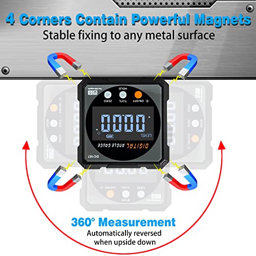 Digital Angle Finder & Gauge, Magnetic Dual Laser Inclinometer - Image 5