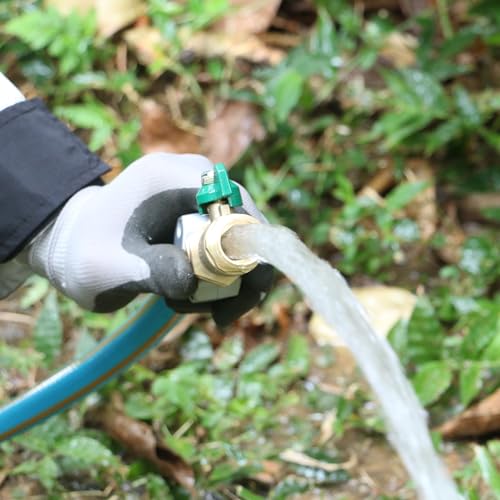 Full Flow Brass Garden Hose Shut Off Valve, Heavy Duty 1-Way No - Image 4