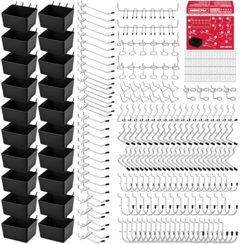 320PCS Pegboard Accessories Kit, Pegboard Hooks Assortment - Image 2