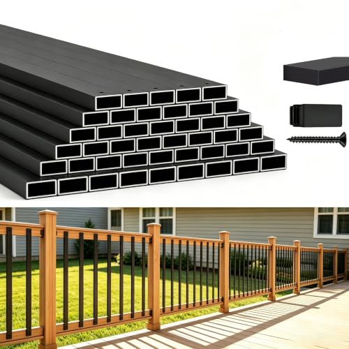 50 Pack 36 Inch Black Rectangular Stainless Steel Deck Balusters - Image 2