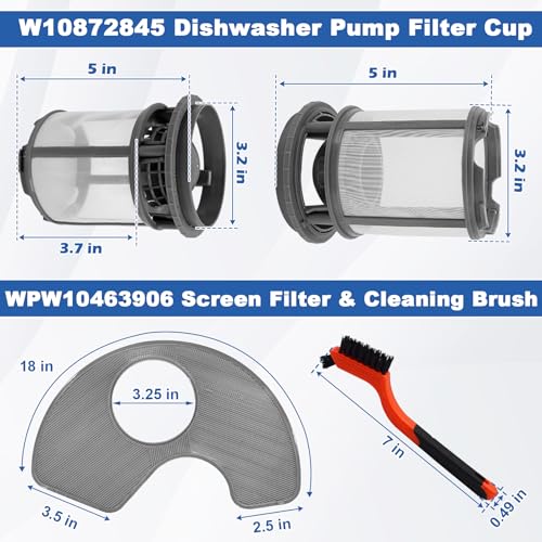 W10872845 & WPW10463906 Dishwasher Pump Filter Replacement - Image 3