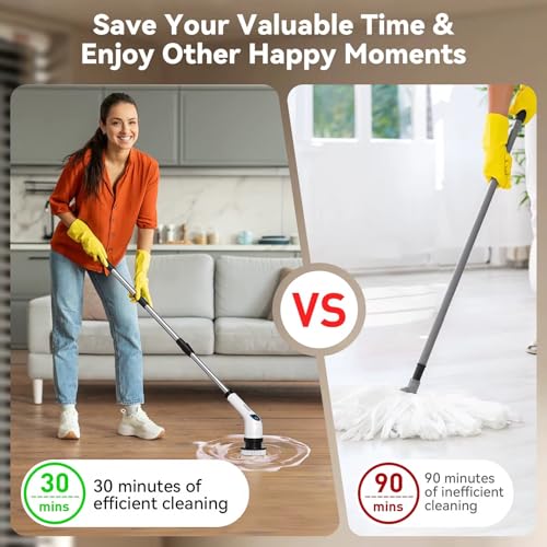 Electric Spin Scrubber, Cordless Power Cleaning Brush - Image 3