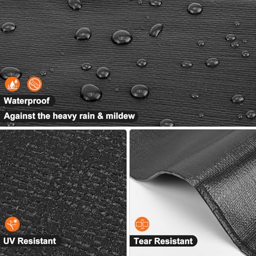 Tarp 10x20 Feet, 8 Mil Large tarps Heavy Duty Waterproof, Black - Image 6