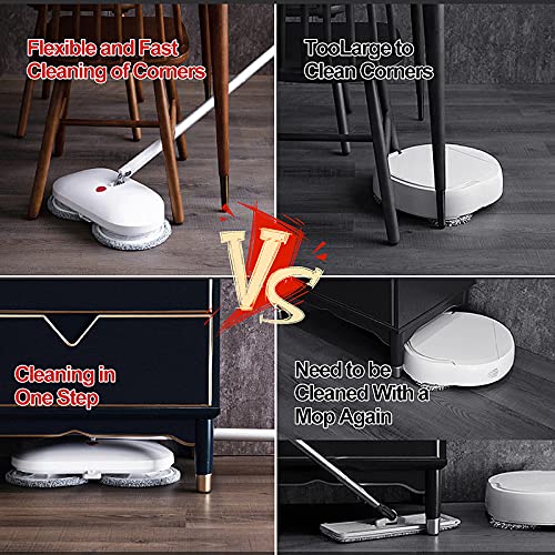 REECOO Cordless Electric Spin Mop Power Mop with 4 Floor Scrubber - Image 6