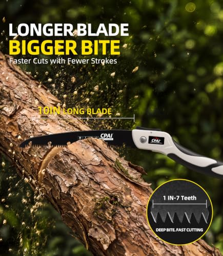 10-Inch Folding Saw, 7 TPI SK5 High-Carbon Steel Pruning Saw - Image 4